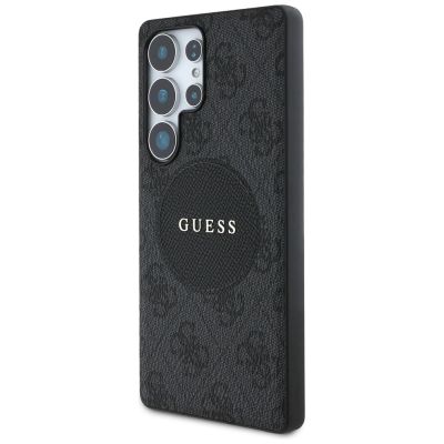2. Guess 4G Round Patch Classic Logo MagSafe Hülle für Samsung Galaxy S25 Ultra schwarz