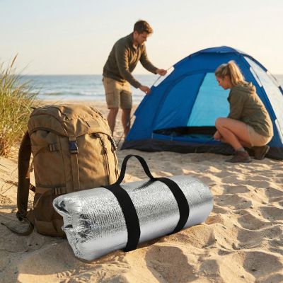 20. Faltbare Campingmatte aus Aluminium, 190 x 60 cm, Enero Camp