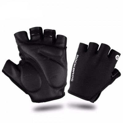 4. Rockbros S106BK Fahrradhandschuhe, Größe L - Schwarz