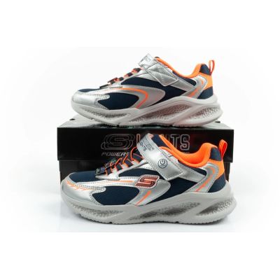 10. Skechers Glow Strider LED Kinder-Sportschuhe für Jungen Silber