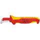 2. Knipex Kabelmantelmesser 009855 Metallic, Rot, Gelb Feststehendes Messer
