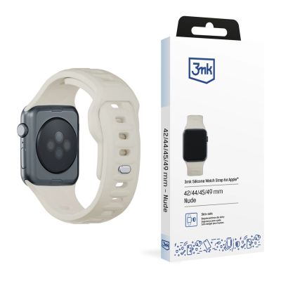 2. 3mk Silikon- Watch für Apple Watch 42/44/45/49 mm – Beige