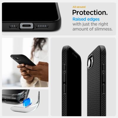 20. Spigen Liquid Air Hülle für iPhone 16e / 17e – Mattschwarz