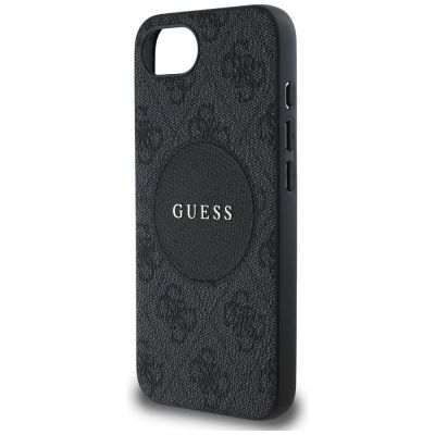 6. Guess 4G Circle Classic Logo MagSafe iPhone 16e Hülle - Schwarz