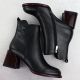 14. Schwarze Damen-Lederstiefeletten mit Zierabsatz Filippo DBT7363