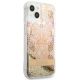 4. Guess GUHCP13SLFLSD iPhone 13 mini 5,4" Gold/Gold Hardcase Paisley Liquid Glitter