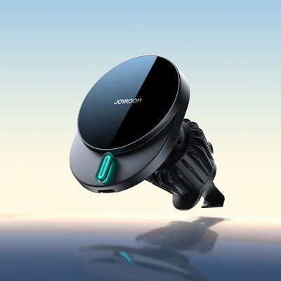 3. Joyroom JR-ZS409 Magnethalter mit 15W induktivem Ladegerät für Auto-Lüftungsschlitze – Schwarz
