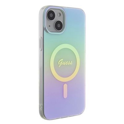 4. Guess GUHMP15MHITSQ iPhone 15 Plus 6,7" Türkis/Türkis Hardcase IML Iridescent MagSafe