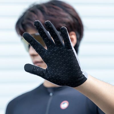 4. Rockbros Atmungsaktive Vollfinger-Fahrradhandschuhe, Größe: S - Grau