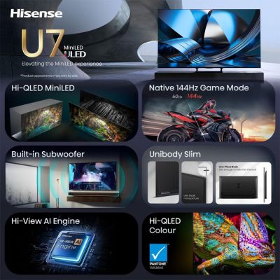 3. Hisense 55U7SE 139,7 cm (55") 4K Ultra HD Smart TV Wi-Fi Schwarz