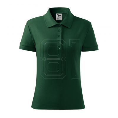 2. Damen-Poloshirt aus Baumwolle (Dunkelgrün)