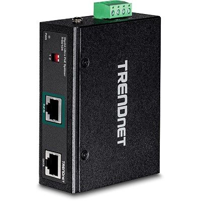 TRENDnet TI-SG104 - PoE-Splitter (DIN-Schienenmontage) - 95 Watt - Ausgangsanschlüsse: 1