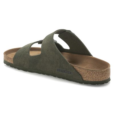 3. Birkenstock Arizona Vegan Microfaser Regular Damen-Herren Desert Dust Thyme Flip-Flops für breite Füße (1024550)