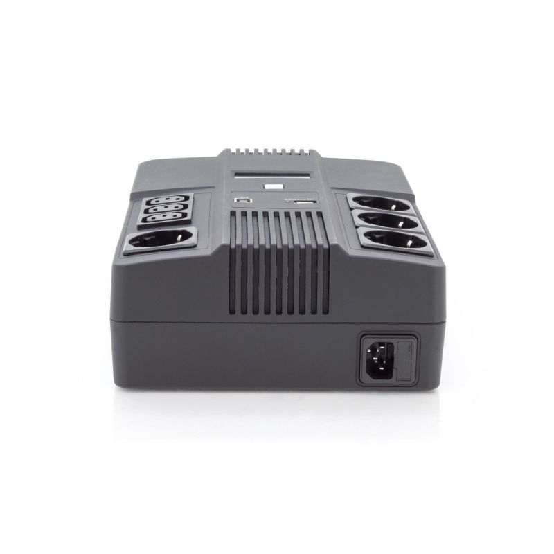 12. USV Line-Interactive 800VA/480WAVR 4xSCHUKO 3xIEC C13 1xUSB A 1xUSB B RJ45