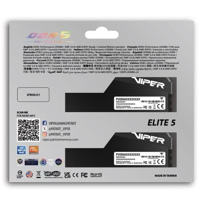 24. Patriot Viper Elite5 Ultra DDR5 2x16GB 6000MTs CL28