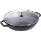 Gusseiserner Wok mit Deckel Staub – 30 cm, Schwarz