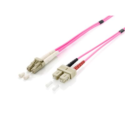 Equip Patchkabel LC->SC 10,00m Multimode Duplex OM4 violett Polybeutel