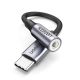 3. Ugreen AV161 Adapter für Kopfhörer Miniklinke 3,5 mm (weiblich) / USB-C (männlich) 10 cm – Schwarz