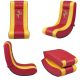3. Subsonic SA5610-H1 Gaming-Stuhl, Konsolen-Gaming-Stuhl, gepolsterter Sitz, Rot, Gelb
