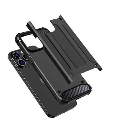 5. iPhone 15 Pro Max Hybrid Armor Hülle – Schwarz