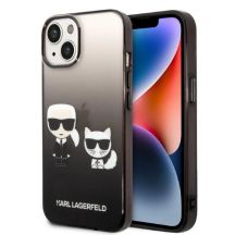 Karl Lagerfeld KLHCP14MTGKCK iPhone 14 Plus 6,7" Hardcase schwarz / schwarz Gradient Ikonik Karl & Choupette