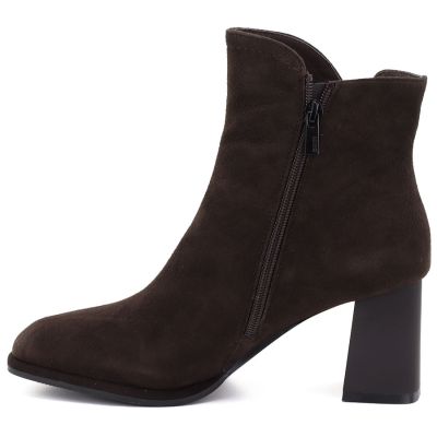 3. Braune Damen-Ankle-Boots aus Leder mit hohem Absatz, Marke Big Star UU274379