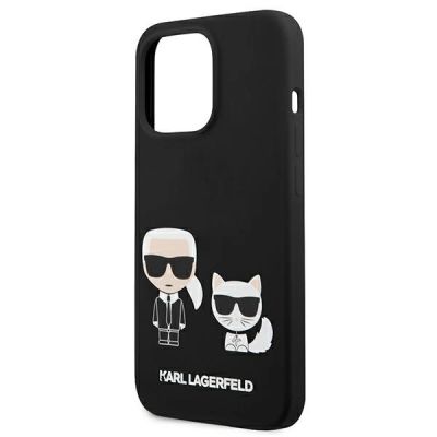 6. Karl Lagerfeld KLHCP13LSSKCK iPhone 13 Pro / 13 6.1" Hardcase schwarz/schwarz Silikon Karl & Choupette