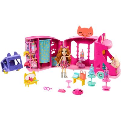 7. Enchantimals Mobiles Modestudio-Set + Kitty-Puppe HPB34