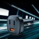 7. Acefast Autoladegerät 66W 2x USB Typ C / USB, PPS, Power Delivery, Quick Charge 4.0, AFC, FCP, SCP schwarz (B3 schwarz)