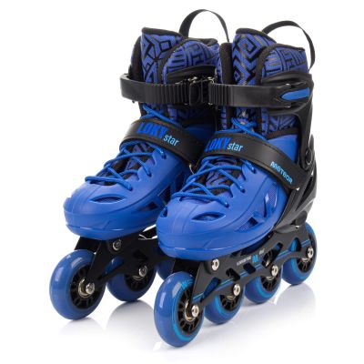 4. Meteor S 30-33 Loky Rollschuhe Schwarz/Blau
