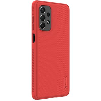 4. Nillkin Super Frosted Shield Pro robuste Schutzhülle für Samsung Galaxy A73 rot