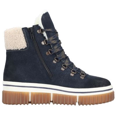 2. Rieker Y6347-14 Marineblaue wasserdichte Damen-Ankle-Boots aus Leder