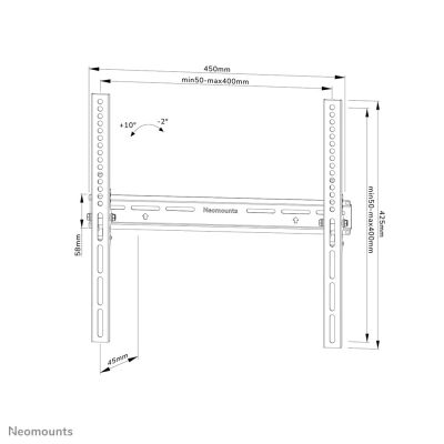 13. Neomounts WL35-350BL14 Monitorhalterung/Ständer 165,1 cm (65") Wandmontage Schwarz