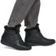 12. Rieker 47268-00 Wasserdichte Leder-Ankle-Boots für Damen, Schwarz