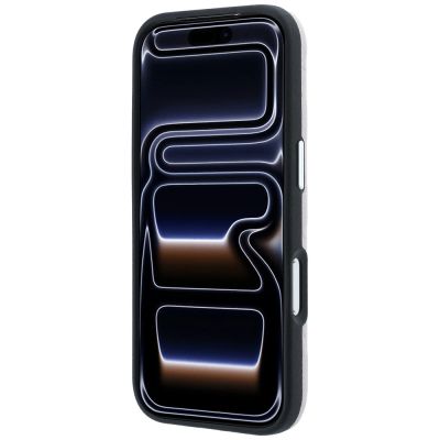 5. Karl Lagerfeld MagSafe Hülle mit Logo aus genarbtem Monoharz für iPhone 17 Pro Max / 18 Pro Max – Pink