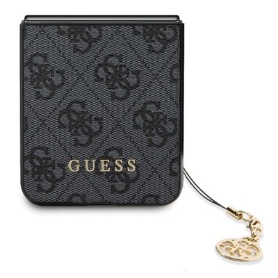 5. Guess 4G Charms Collection Hülle für Samsung Galaxy Z Flip 5 – Grau