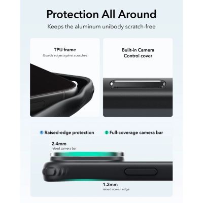 5. ESR Classic Hybrid Kickstand MagSafe Hülle für iPhone 18 Pro Max / 17 Pro Max – Mattschwarz