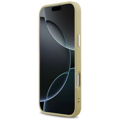 5. Guess Glitter Triangle Logo MagSafe Hülle für iPhone 17 Pro Max - Gold