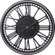 Durchbrochene Wanduhr mit römischen Ziffern, 60 cm, schwarz
