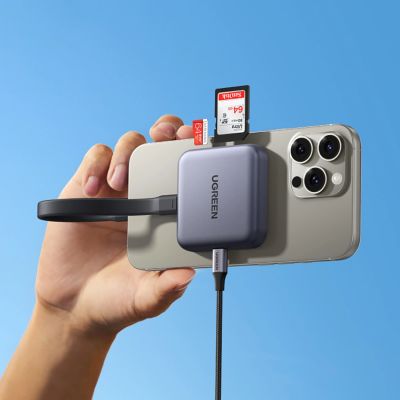 3. Ugreen Magnetischer Speicherkartenleser + 100W PD 3-in-1-Ladegerät – Grau