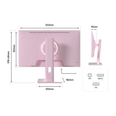 7. Monitor JAPANNEXT 60,5 cm JN-I238FHD120F-HSP-PK 16:9 HDMI pink FHD