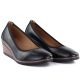 3. Schwarze Damen-Keilpumps mit Lochmuster, Vinceza 58629