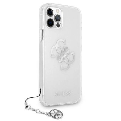 4. Guess GUHCP12LKS4GSI iPhone 12 Pro Max 6,7" Transparente Hardcase 4G Silver Charms Collection