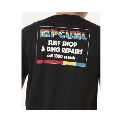 3. RIP CURL Surf Revival Ding Repair Tee Schwarz