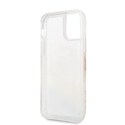 4. Guess GUHCN58LGIRGP iPhone 11 Pro Hartschalenetui Gradient Liquid Glitter Circle Logo