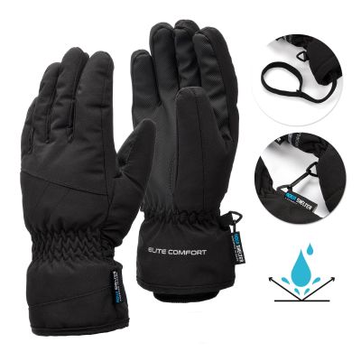 7. Meteor Nevis L Schwarze Winterhandschuhe