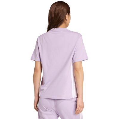 3. adidas Essentials 3-Streifen Baumwolle Damen T-Shirt Helllila JX7619