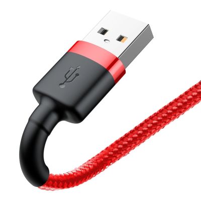 4. Baseus Cafule USB-A / Lightning 2A QC 3.0 Kabel 3 m - rot