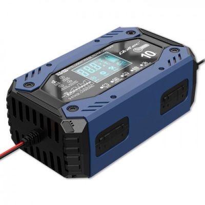 37. QOLTEC STD AGM GEL LIFEPO4-AKKU-LADEGERÄT | GLEICHRICHTER MIT REPARATURFUNKTION | 12–24 V | 10 A | LCD | 9-STUFIGES LADEN