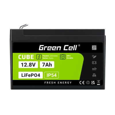 26. GREEN CELL LIFEPO4 CUBE-AKKU 7AH 12V/12,8V 89,6Wh LFPGC12V7AH